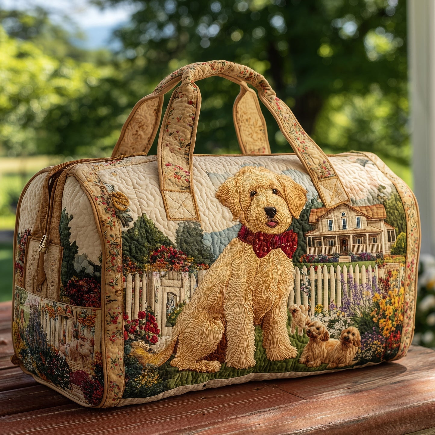 Golden Doodle Quilt Duffle Bag GFTOHD9364