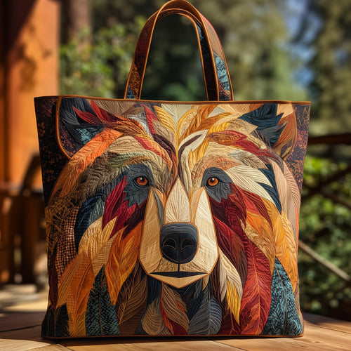 Native Bear Quilted Tote Bag GFTOHD9377