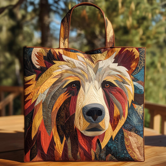 Native Bear Quilted Tote Bag GFTOHD9378