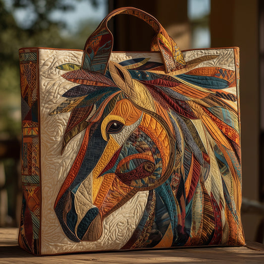 Native Horse Quilted Tote Bag GFTOHD9383