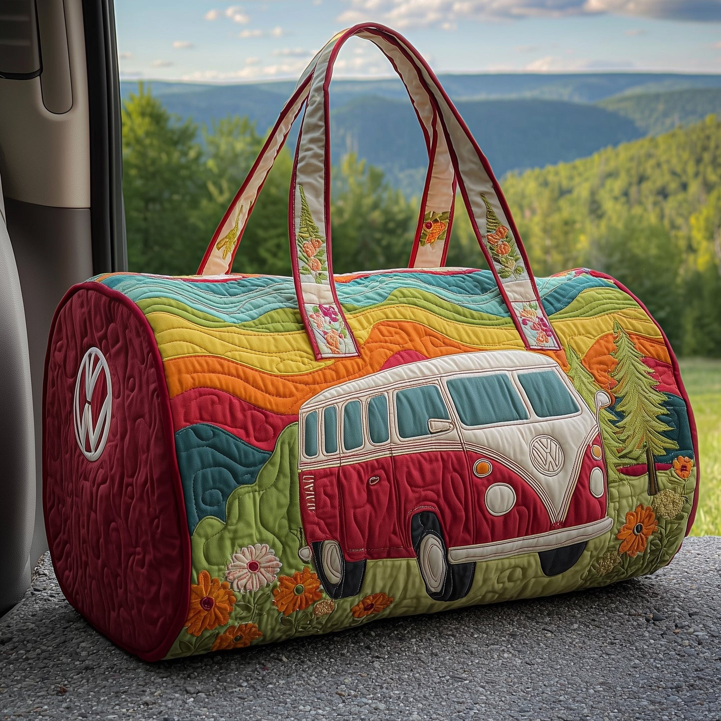 Hippie Van Quilt Duffle Bag GFTOHD9410