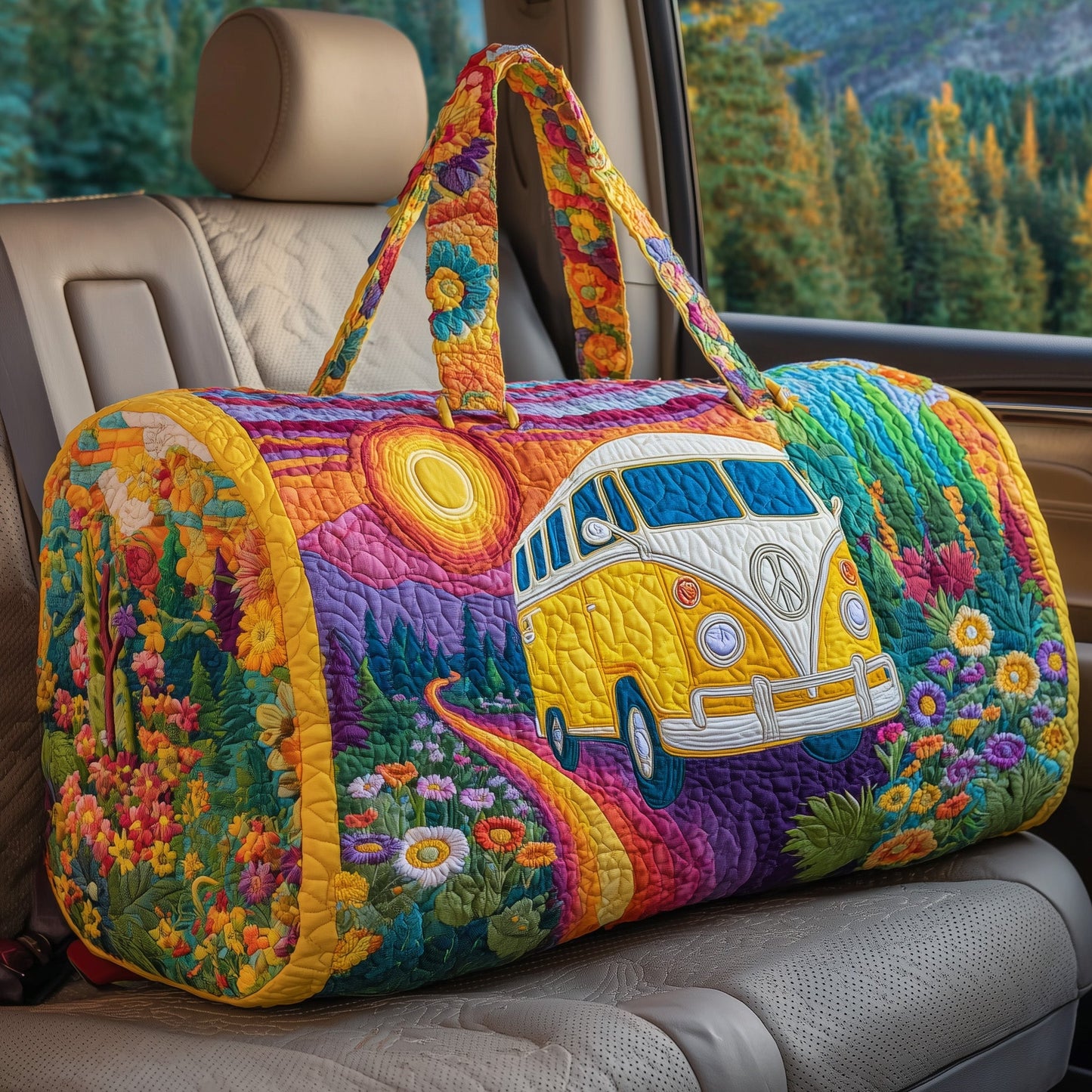 Hippie Van Quilt Duffle Bag GFTOHD9413