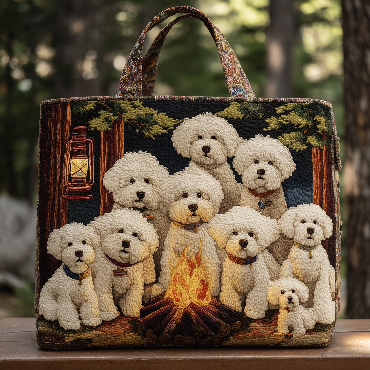 Bichon Heaven Quilted Tote Bag GFTOHD9420