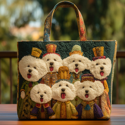 Bichon Heaven Quilted Tote Bag GFTOHD9424