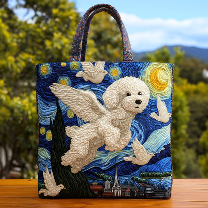 Bichon Heaven Quilted Tote Bag GFTOHD9429
