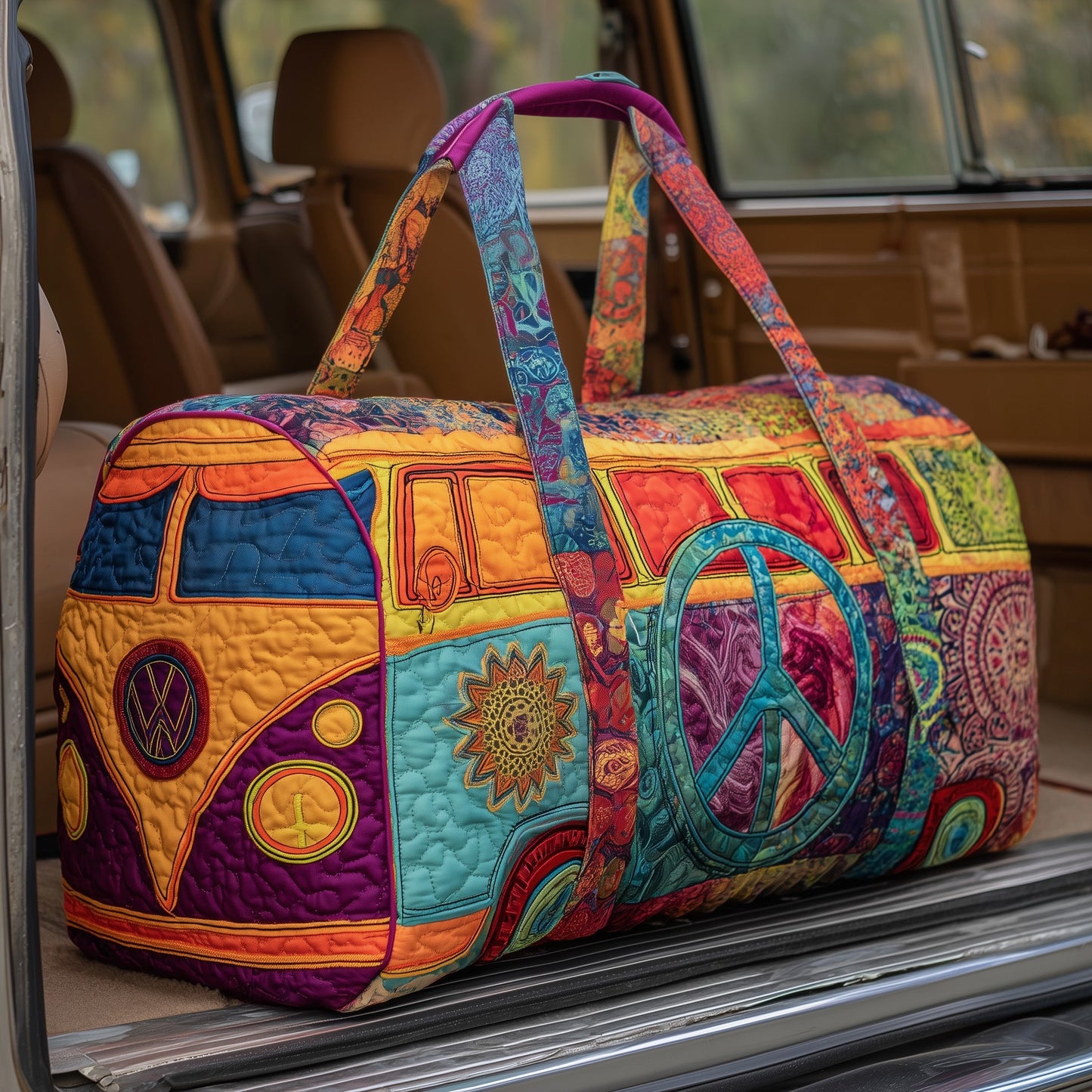 Hippie Van Quilt Duffle Bag GFTOHD9448