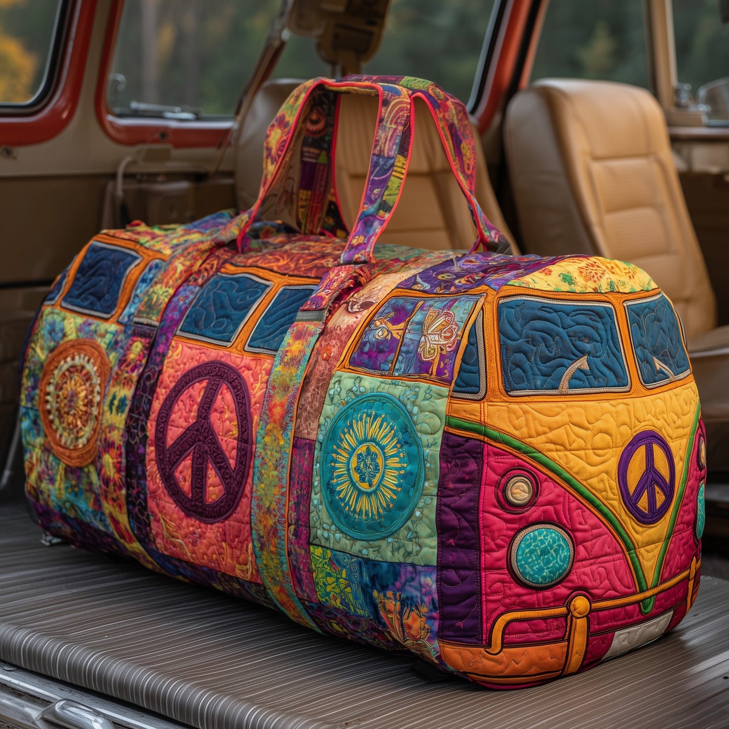 Hippie Van Quilt Duffle Bag GFTOHD9449