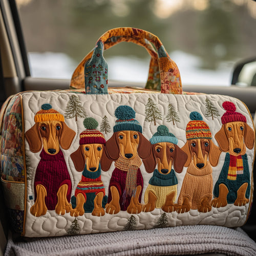 Winter Dachshund Quilt Duffle Bag GFTOHD9494