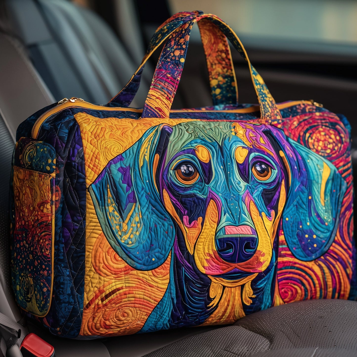 Dachshund Rainbow Quilt Duffle Bag GFTOHD9495