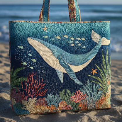 Majestic Whale Quilted Tote Bag GFTOHD9502
