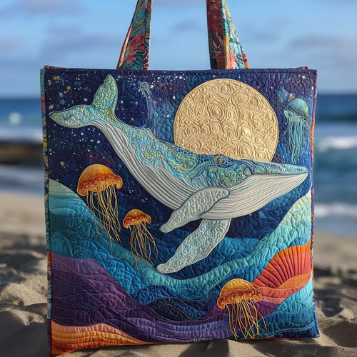Majestic Whale Quilted Tote Bag GFTOHD9506