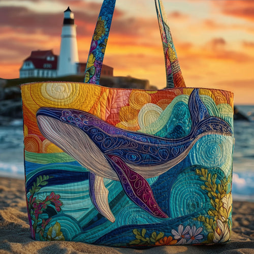 Majestic Whale Quilted Tote Bag GFTOHD9509