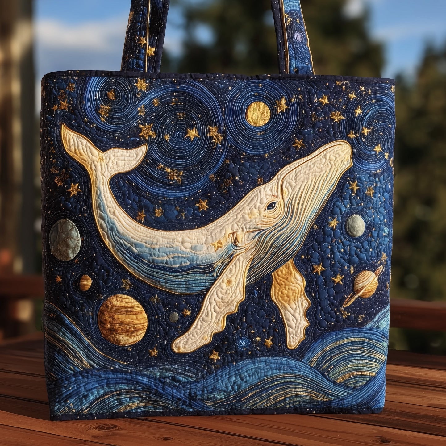 Majestic Whale Quilted Tote Bag GFTOHD9510