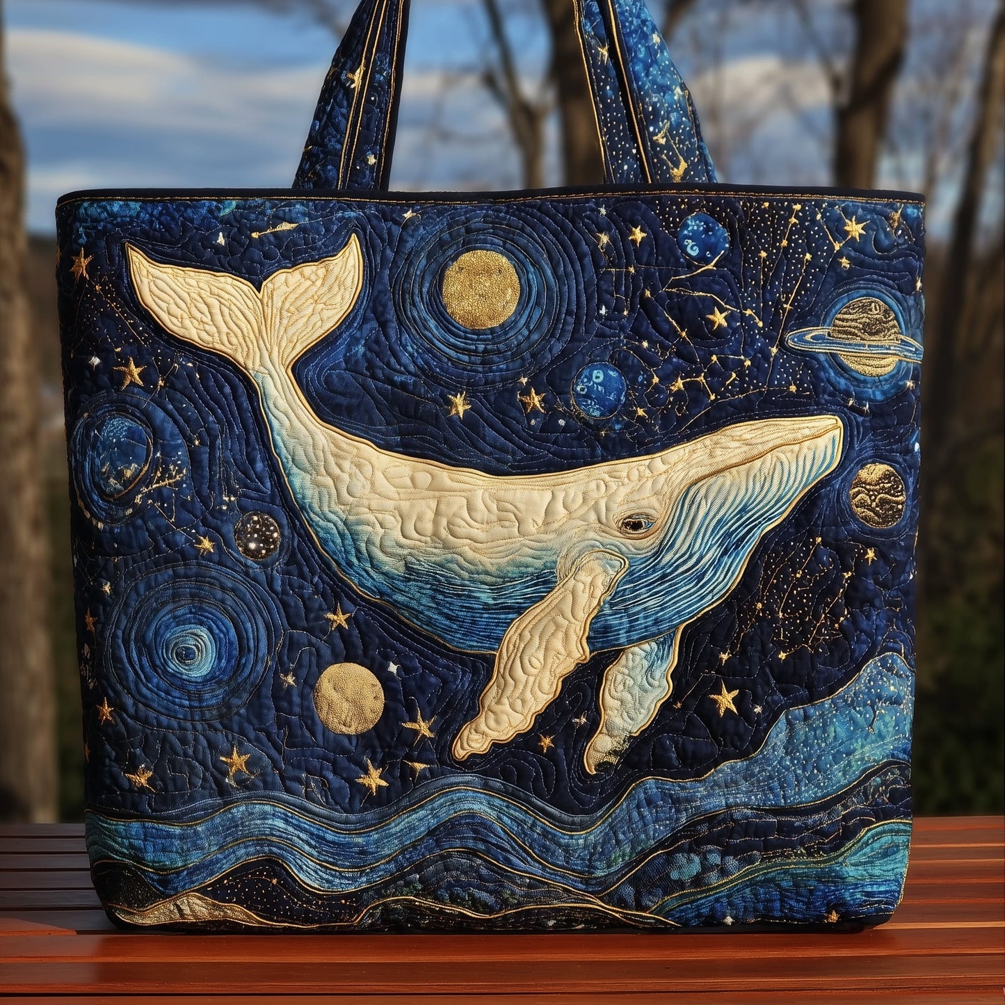 Majestic Whale Quilted Tote Bag GFTOHD9511