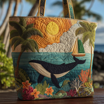 Majestic Whale Quilted Tote Bag GFTOHD9512
