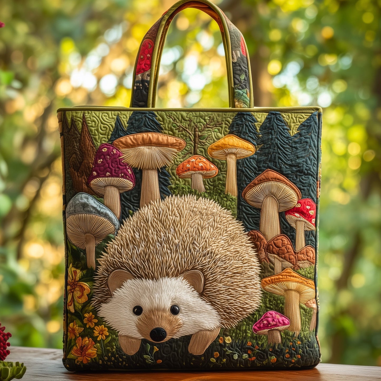 Hedgehog Heaven Quilted Tote Bag GFTOHD9524
