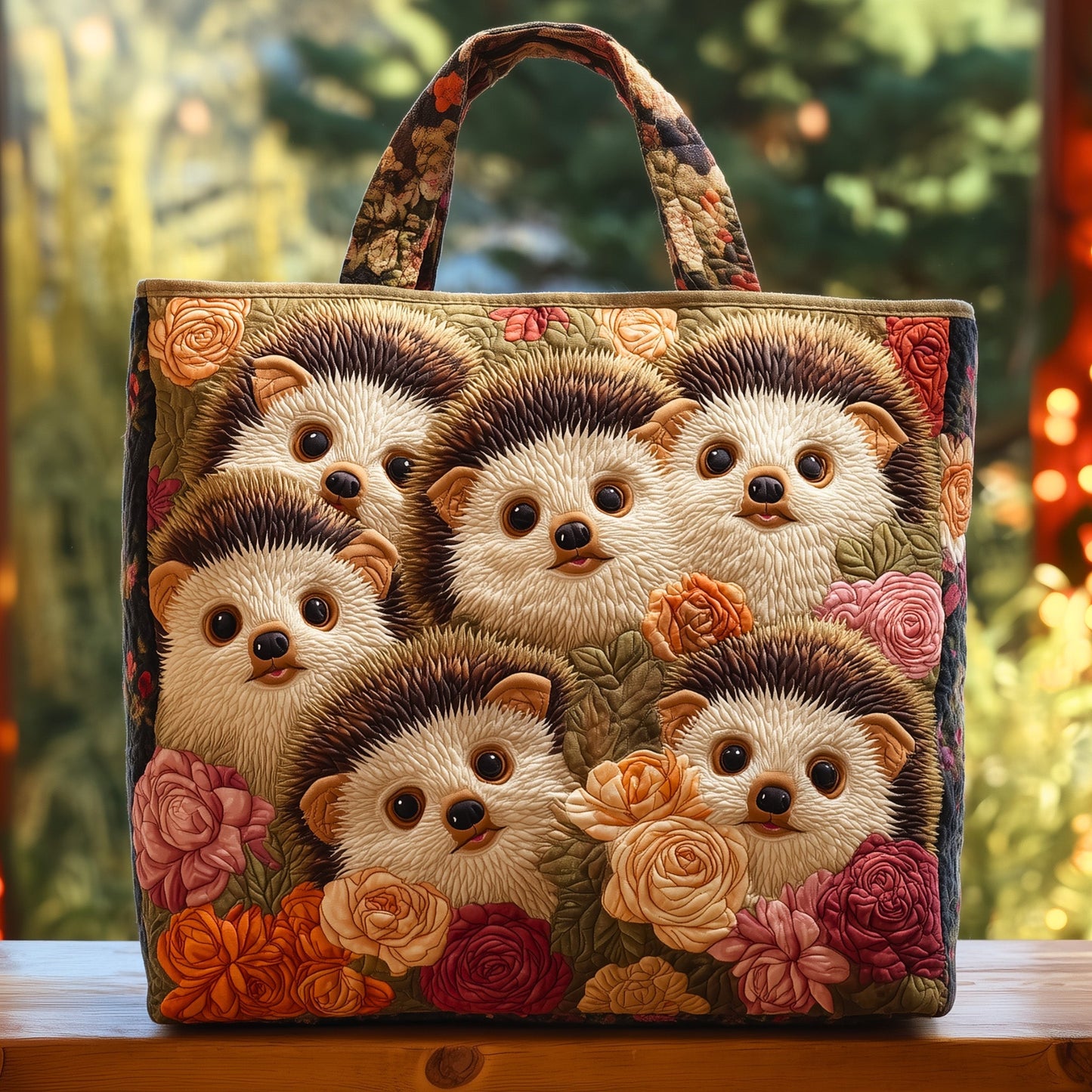 Hedgehog Heaven Quilted Tote Bag GFTOHD9529
