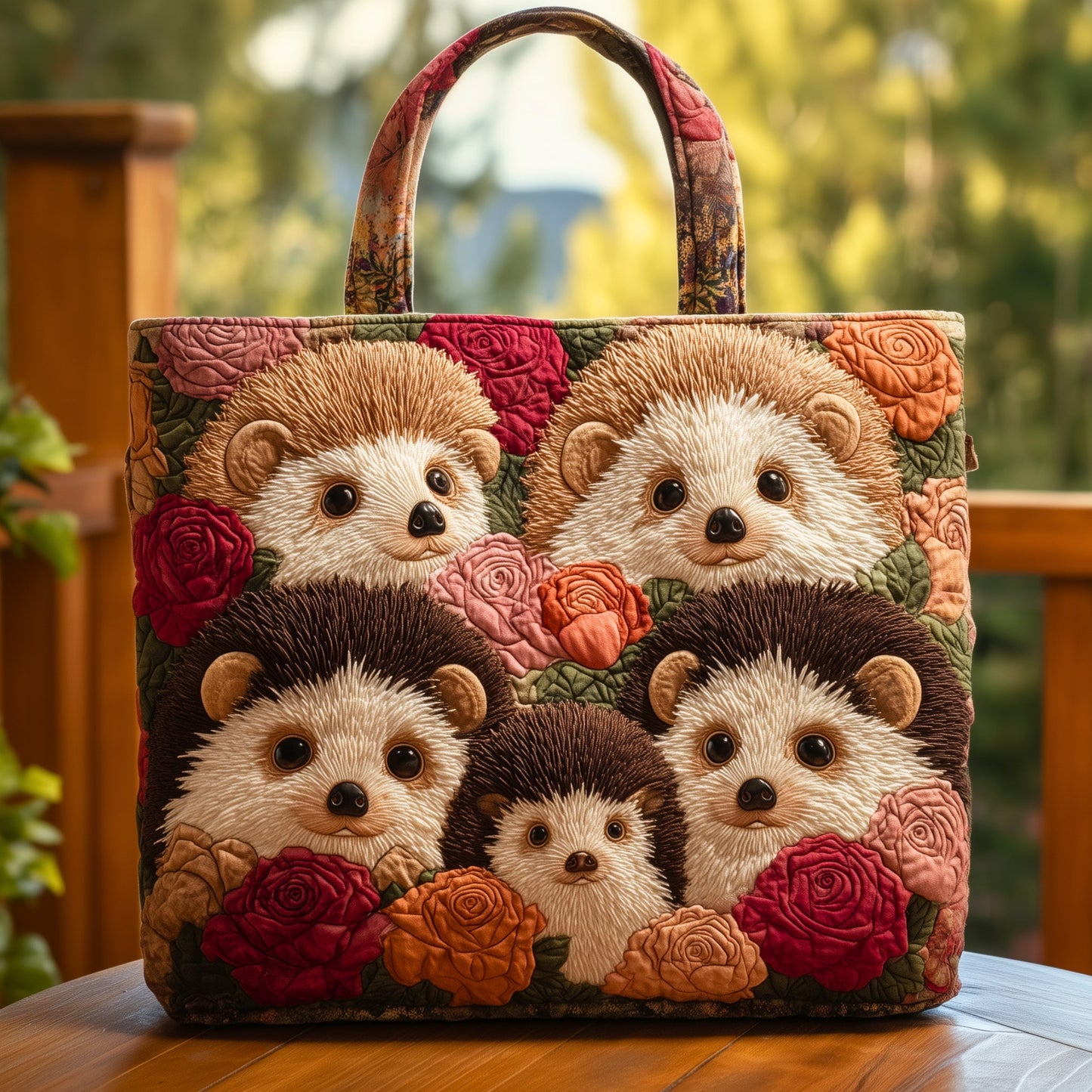 Hedgehog Heaven Quilted Tote Bag GFTOHD9530