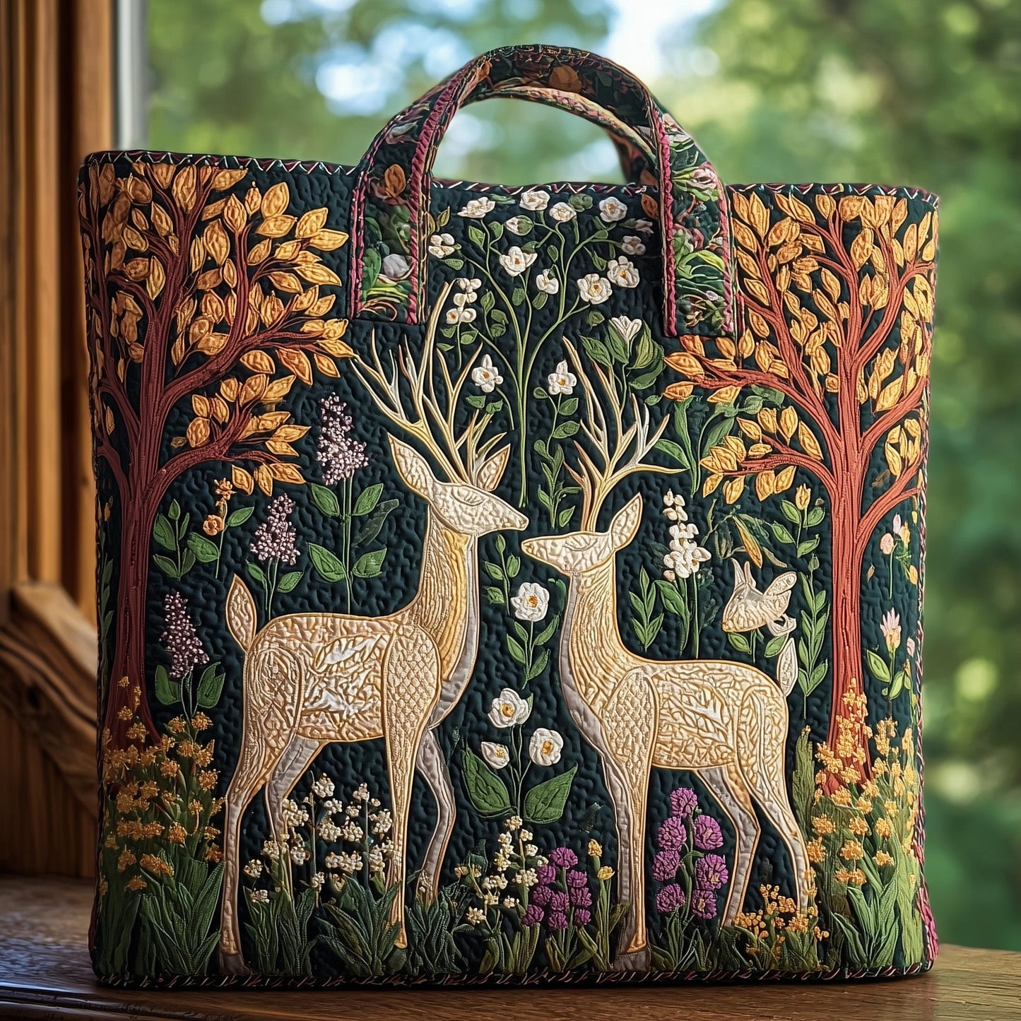 Deer Serenity Quilted Tote Bag GFTOHD9536