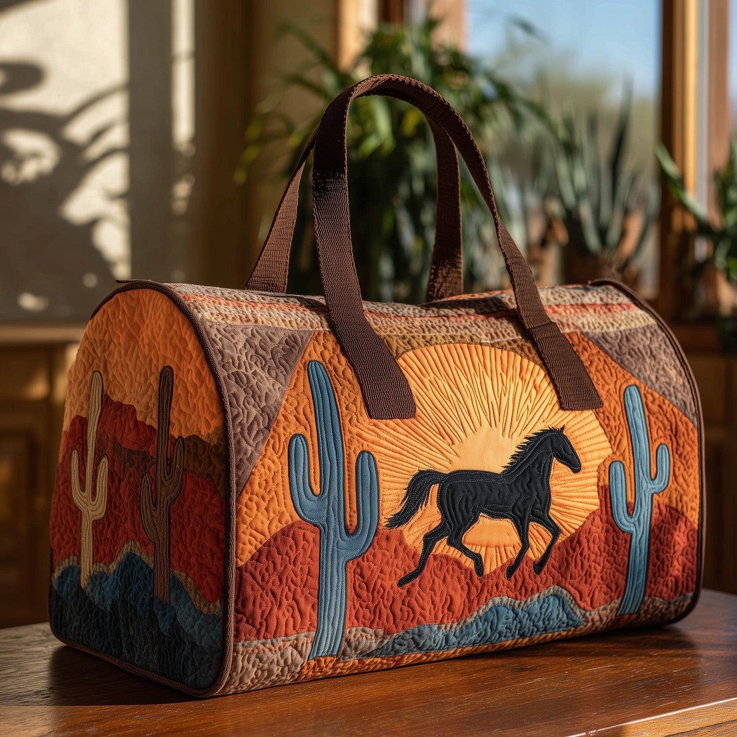 Galloping Western Steed Quilted Duffle Bag GFTOHD9548
