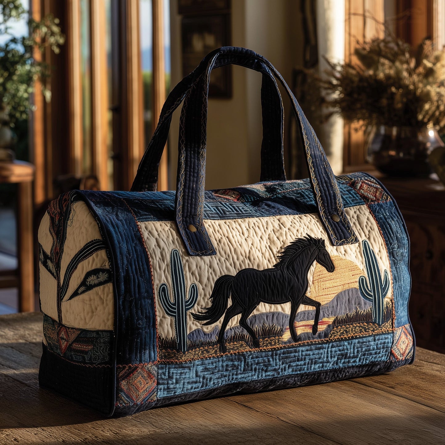 Majestic Desert Horse Quilted Duffle Bag GFTOHD9558