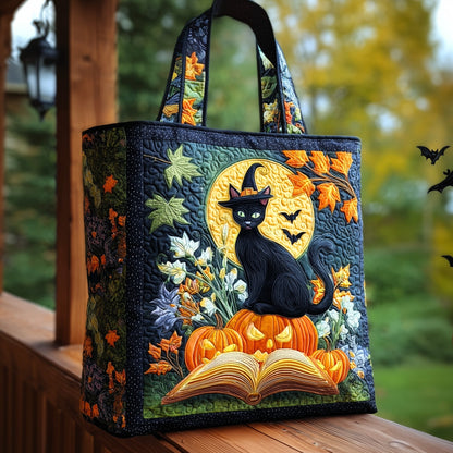 Halloween Feline Quilted Tote Bag GFTOHD9585