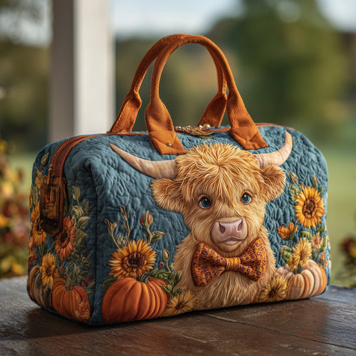 Highland Cow Quilted Duffle Bag GFTOHD9589
