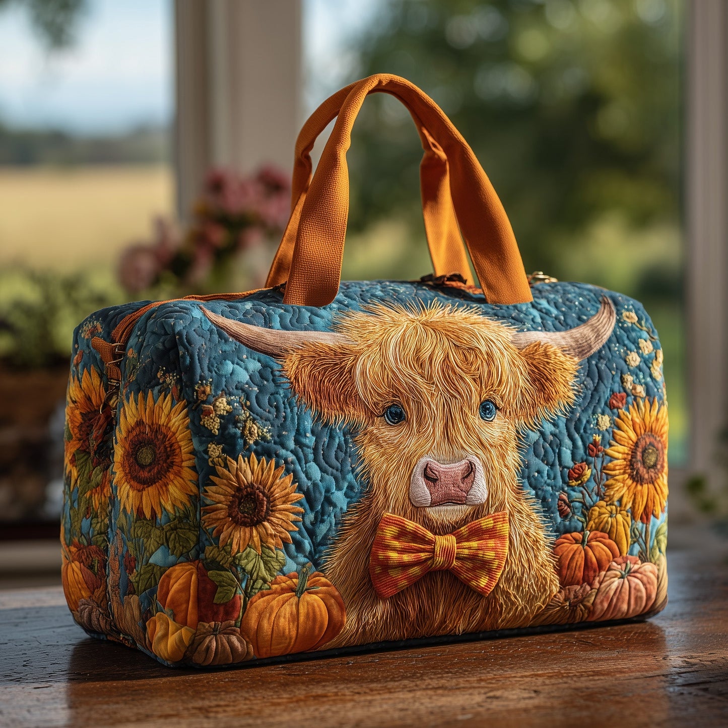 Highland Cow Quilted Duffle Bag GFTOHD9590