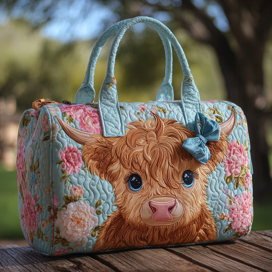 Highland Cow Quilted Duffle Bag GFTOHD9591