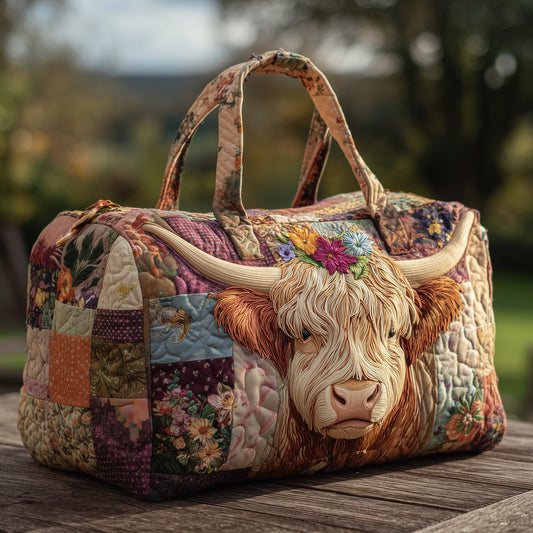 Highland Cow Quilted Duffle Bag GFTOHD9593