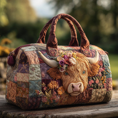Highland Cow Quilted Duffle Bag GFTOHD9594