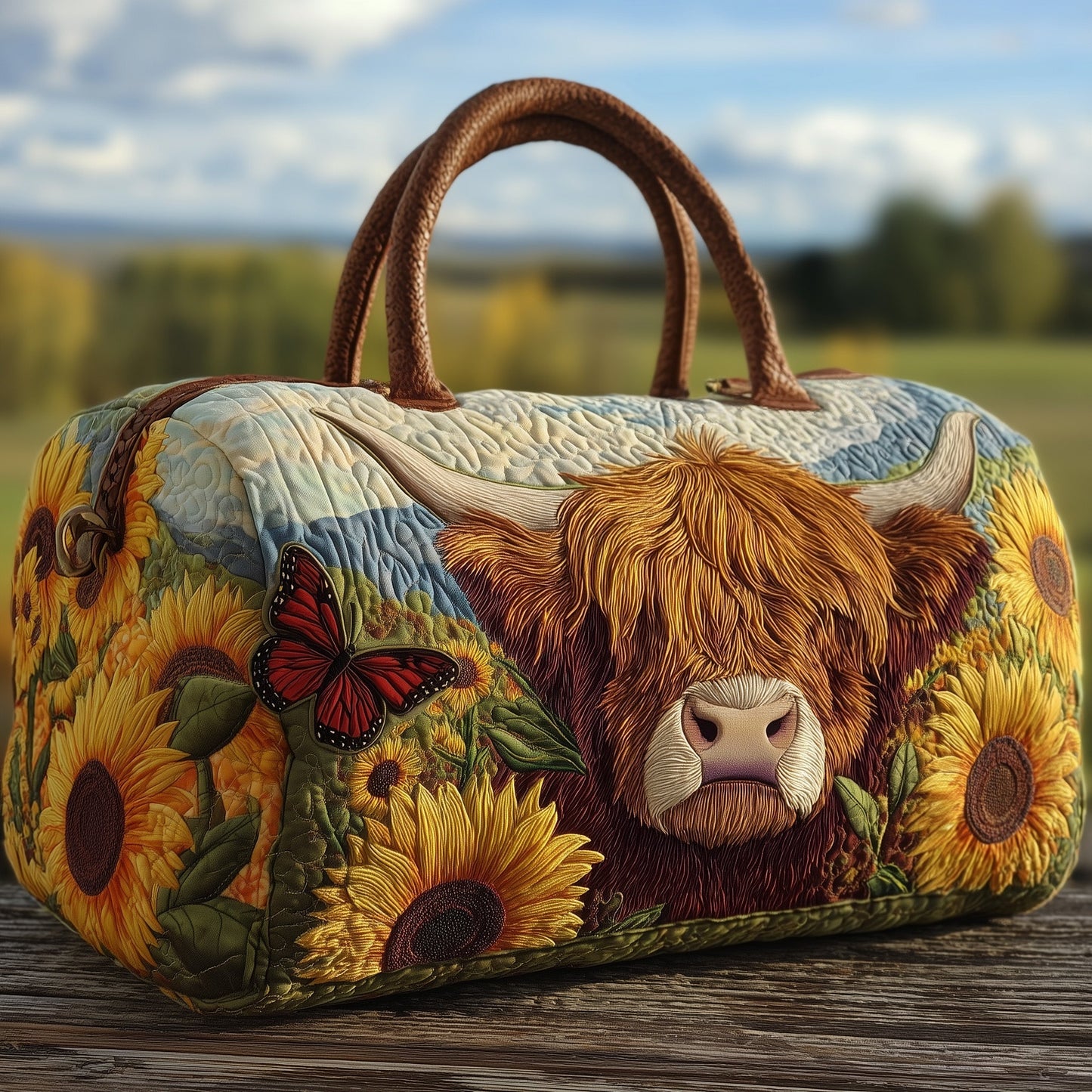 Highland Cow Quilted Duffle Bag GFTOHD9600