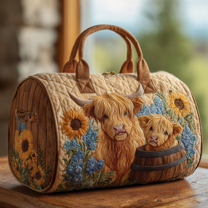 Highland Cow Quilted Duffle Bag GFTOHD9601
