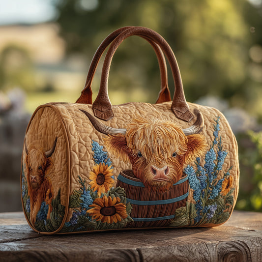 Highland Cow Quilted Duffle Bag GFTOHD9602