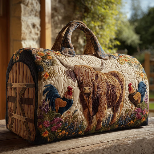 Highland Cow Quilted Duffle Bag GFTOHD9603