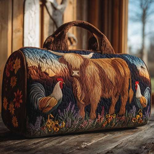 Highland Cow Quilted Duffle Bag GFTOHD9604