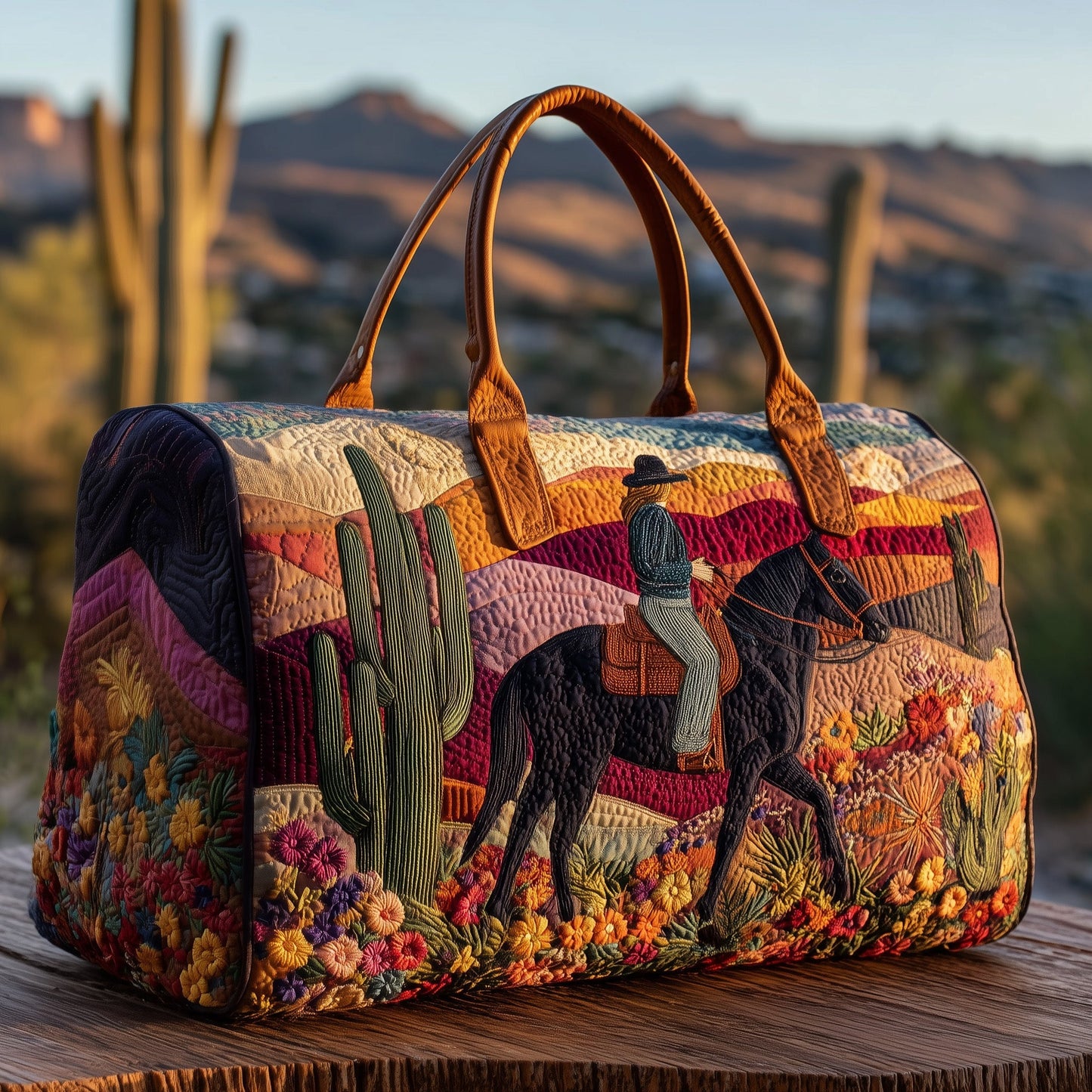 Western Cowgirl Quilted Duffle Bag GFTOHD9608