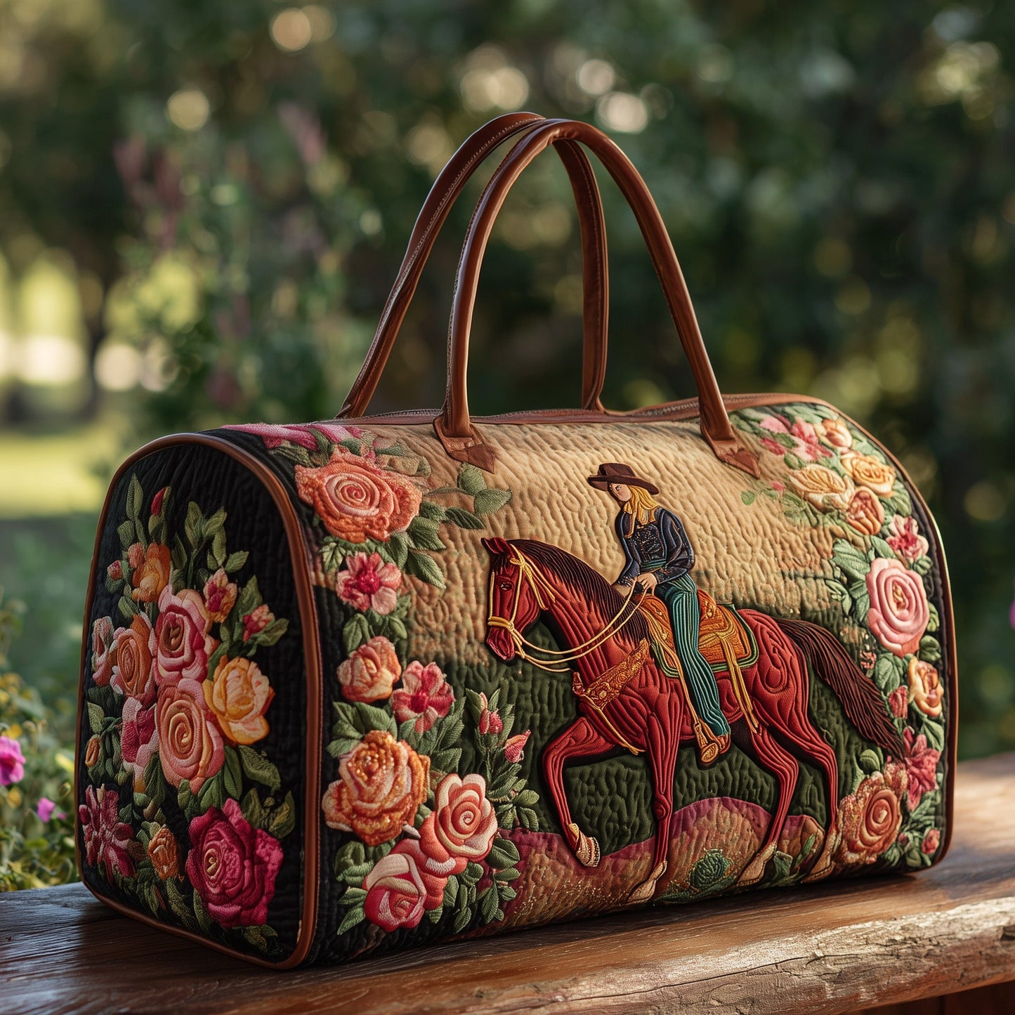 Western Cowgirl Quilted Duffle Bag GFTOHD9611