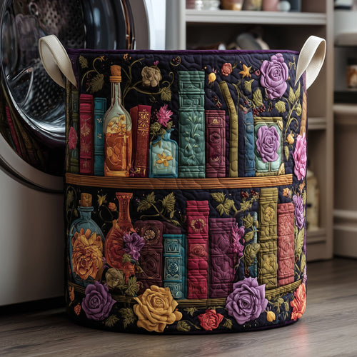 Bookish Quilted Laundry Basket GFTOHD9620