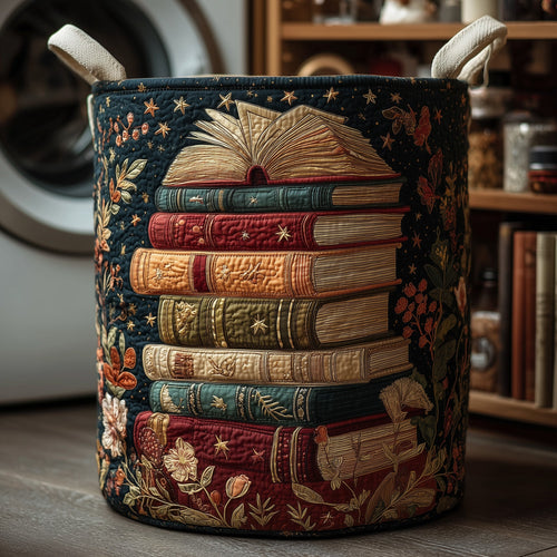 Bookish Quilted Laundry Basket GFTOHD9625