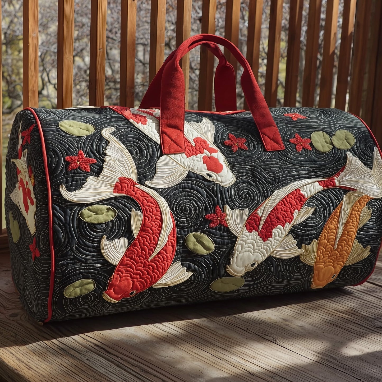Koi Harmony Quilted Duffle Bag GFTOHD9671