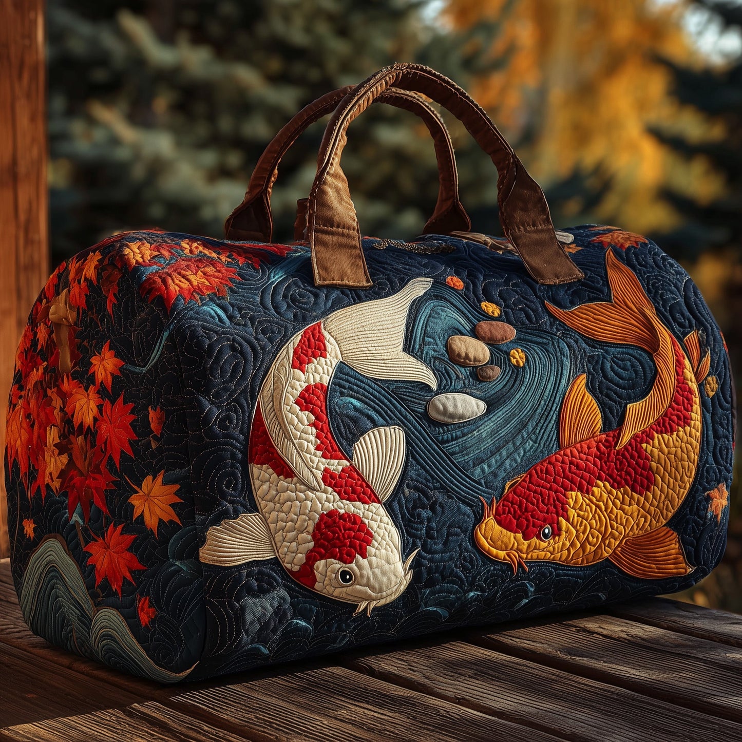 Koi Spirit Quilted Duffle Bag GFTOHD9674