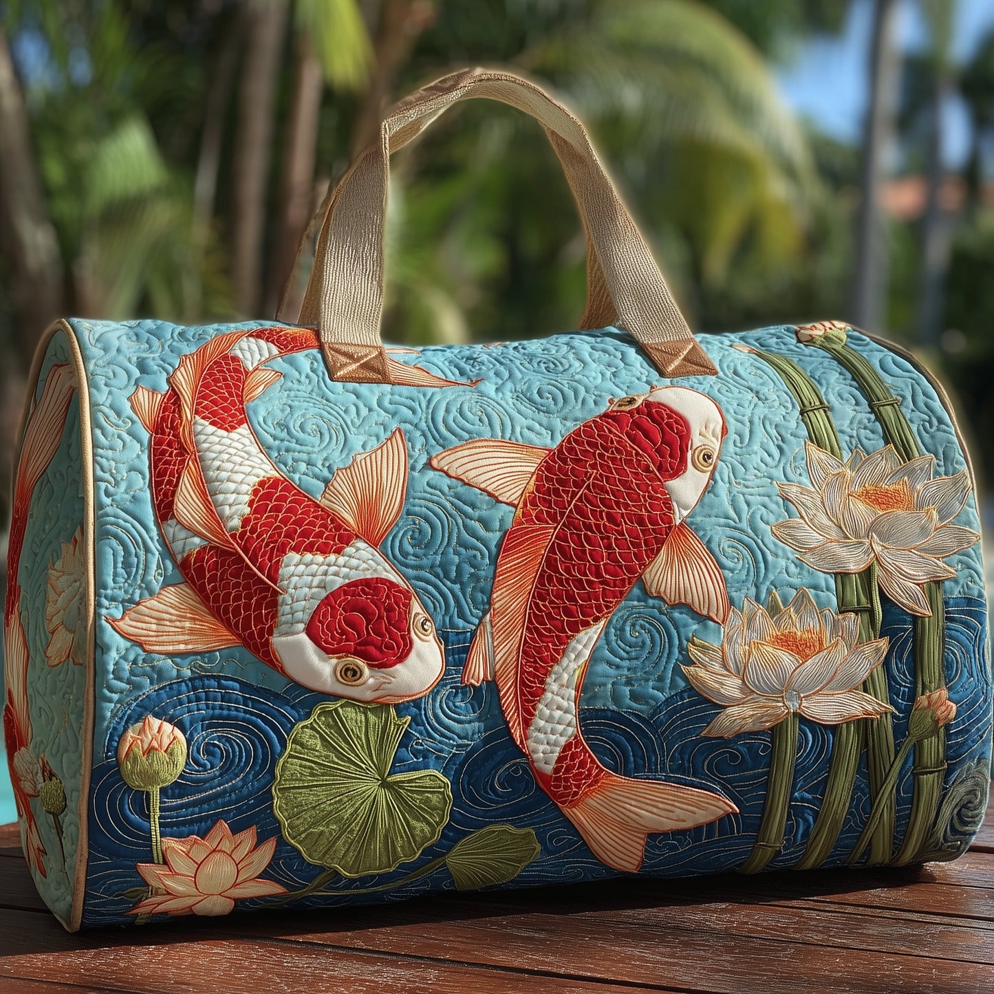 Koi Dance Quilted Duffle Bag GFTOHD9681