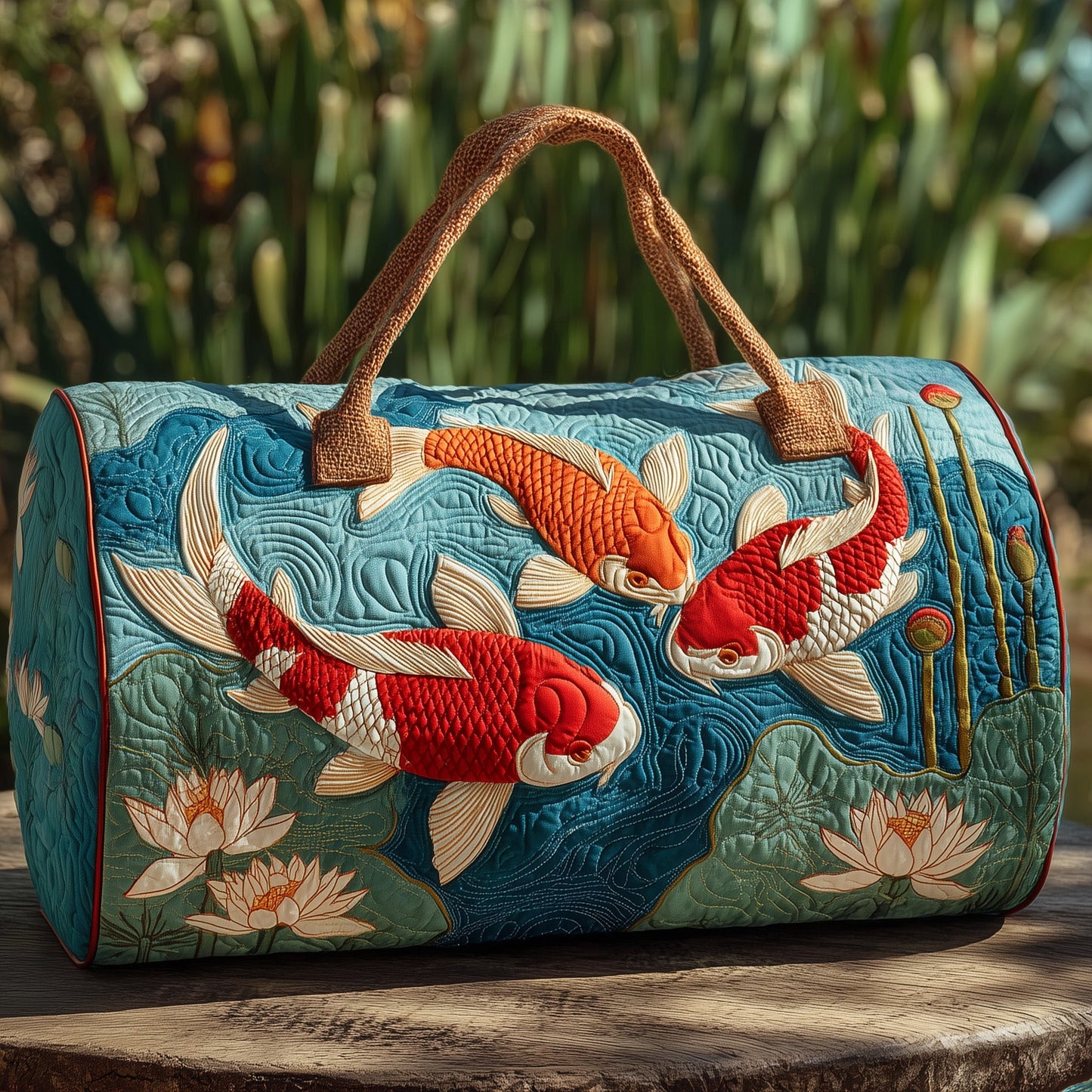 Koi Dance Quilted Duffle Bag GFTOHD9682
