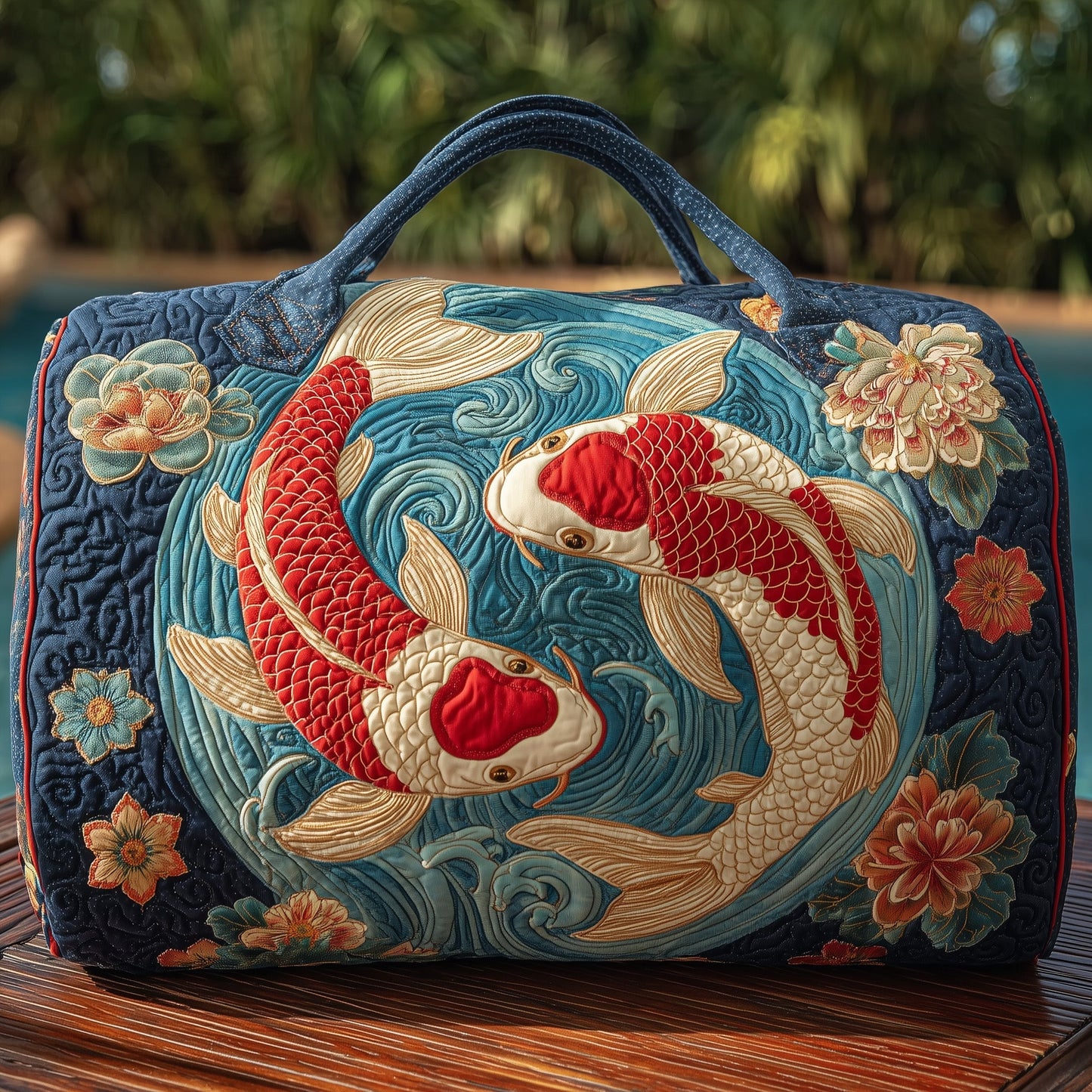Koi Dance Quilted Duffle Bag GFTOHD9683