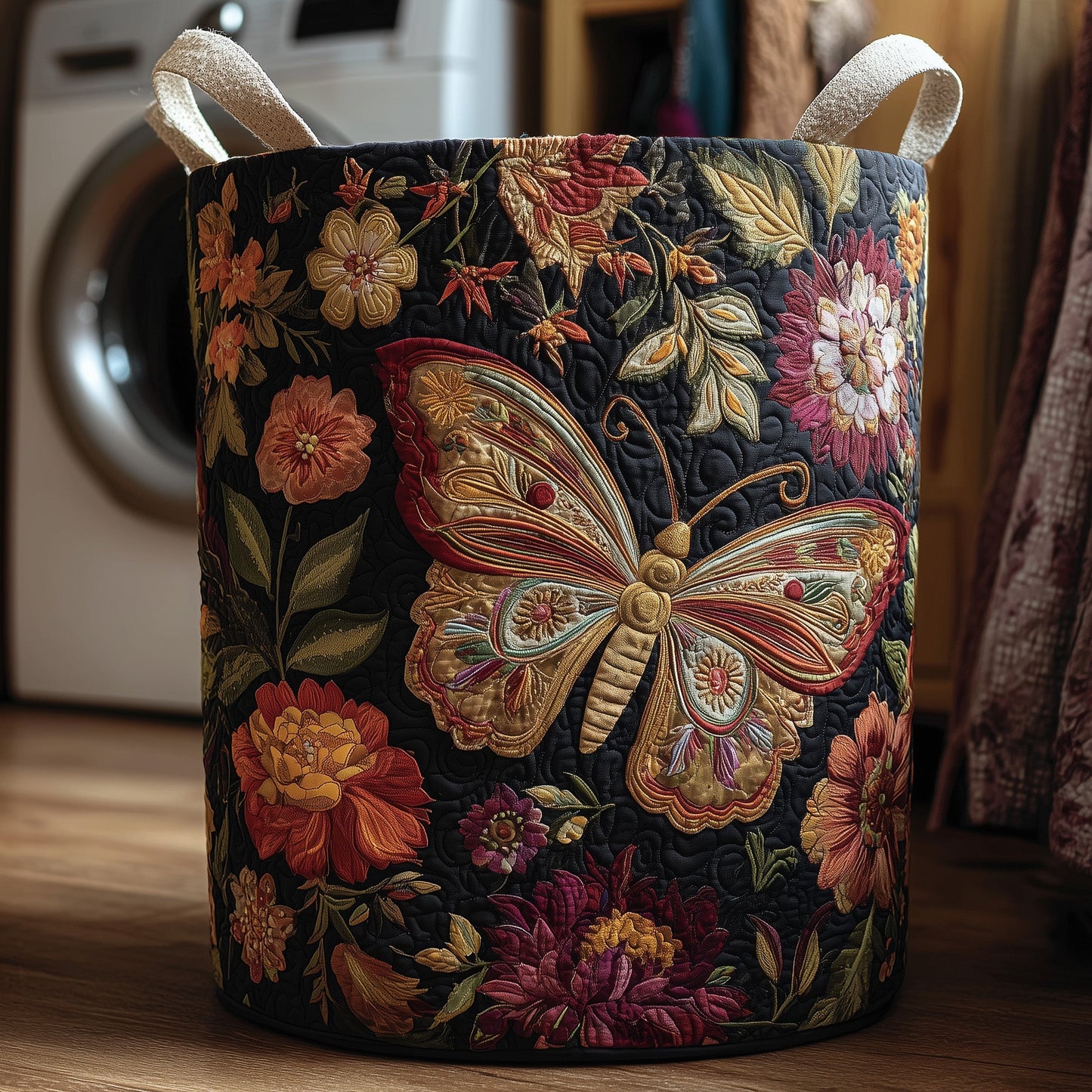 Butterfly Heaven Quilted Laundry Basket GFTOHD9688