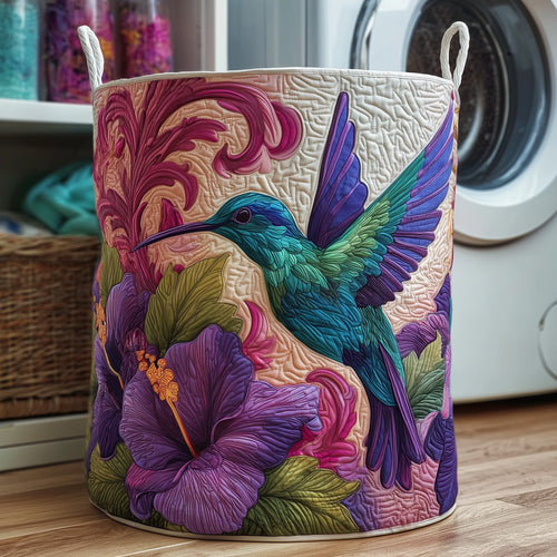 Hummingbird Heaven Quilted Laundry Basket GFTOHD9696