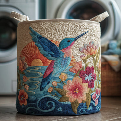 Hummingbird Heaven Quilted Laundry Basket GFTOHD9699