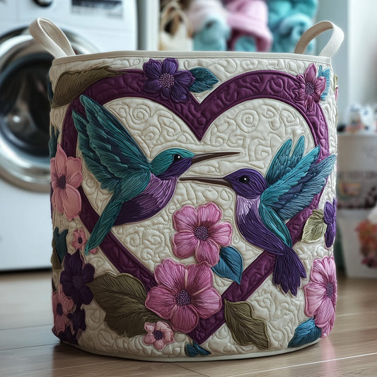 Hummingbird Heaven Quilted Laundry Basket GFTOHD9702