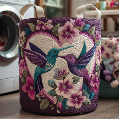 Hummingbird Heaven Quilted Laundry Basket GFTOHD9703
